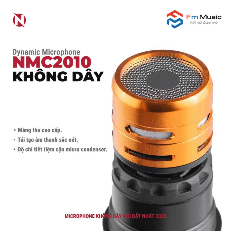 Micro Dynamic Không Dây NMC-AUDIO NMC2010. Mic Không Dây NMC 2010 Thiết Kế Cực Đẹp, Dễ Sử Dụng